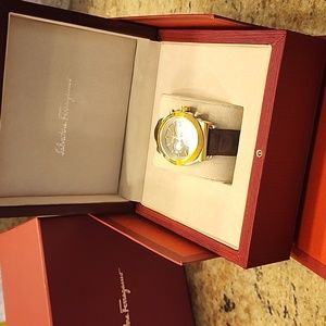 Ferragamo Men's Brown Chronogragh Watch